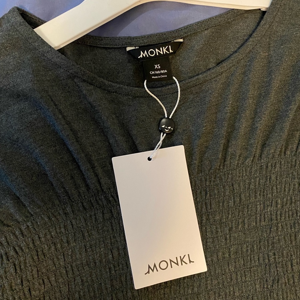 ASOS Monkl Gray Ribbed dress - extremely comfortable!! NWT